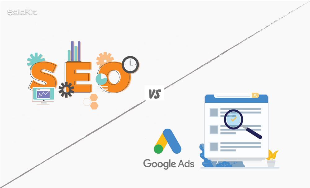 so sánh SEO và Google AdWords
