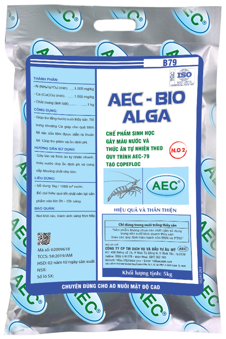  AEC – BIO ALGA (NO2) | Chế phẩm sinh học gây màu nước và thức ăn tự nhiên