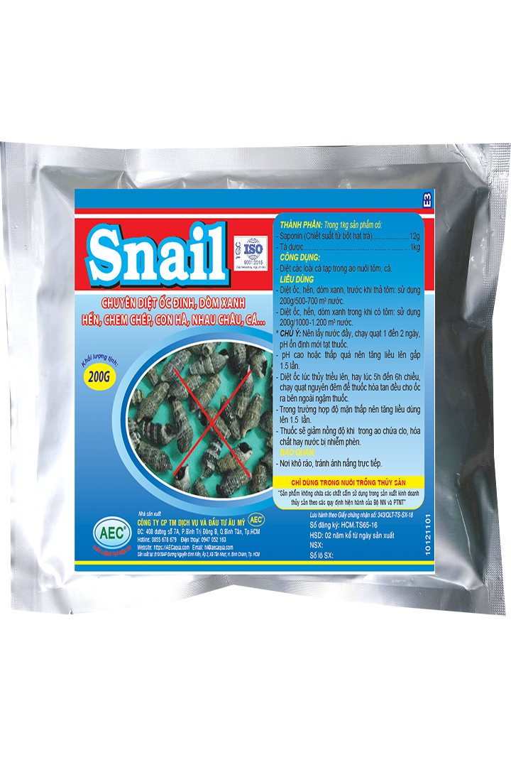 Snail - Diệt ốc đinh, hến ao tôm công nghiệp