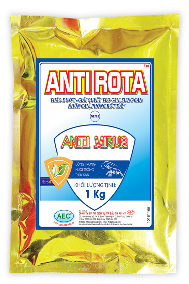  AntiRota - Hỗ trợ khắc phục tôm rớt đáy, tấp mé, chết-rải-rác| Gói 1 kg