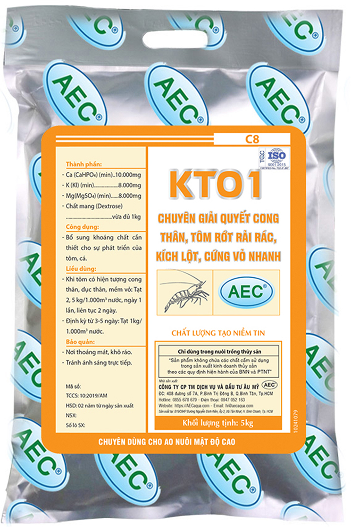  Kt 01 - Giải quyết cong thân, tôm rớt rải rác - kích lột - cứng vỏ nhanh