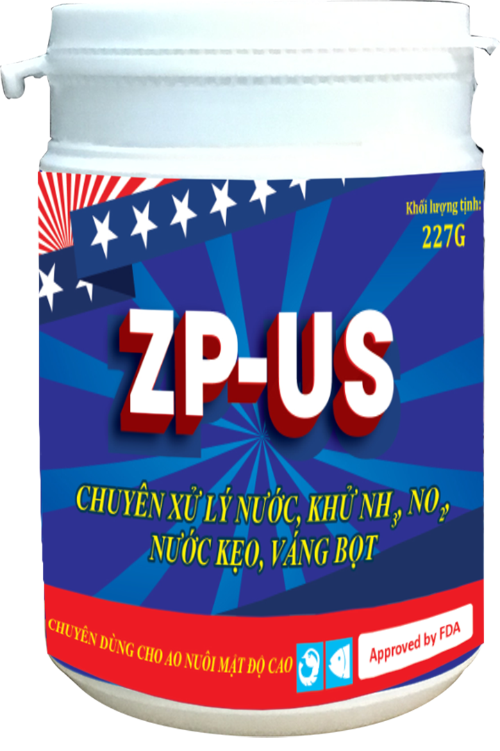  Zp-Us - Hấp thu các khí độc NH3-H2S-NO2 phát sinh trong ao nuôi - cải thiện chất lượng nước