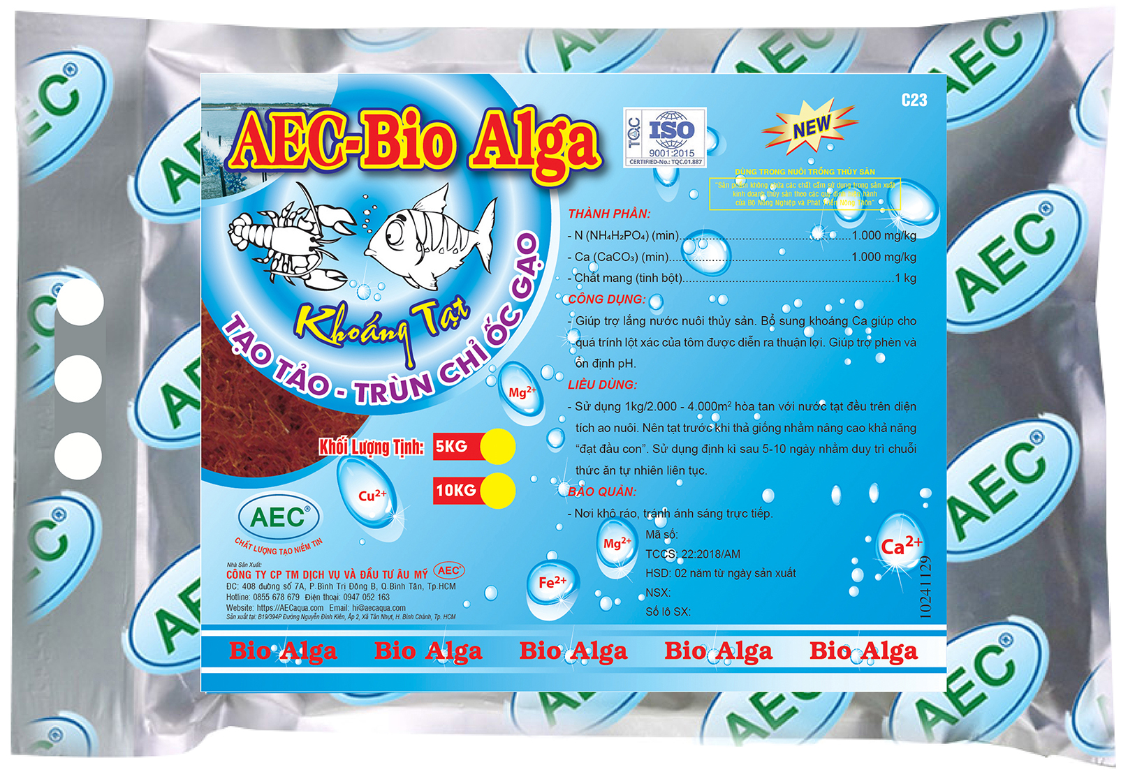 Aec – Bio Alga - Khoáng tạt – tạo tảo, trùng chỉ, ốc gạo
