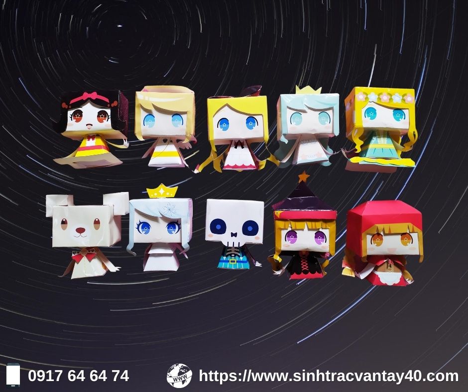 PAPER CRAFT MIỄN PHÍ #1 - Giấy cắt dán in màu sẵn nội dung