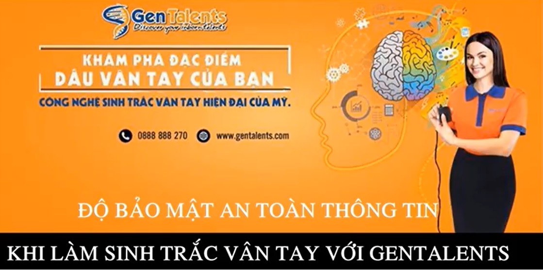 ĐỘ BẢO MẬT AN TOÀN THÔNG TIN KHI LÀM BÀI SINH TRẮC VÂN TAY VỚI GENTALENTS